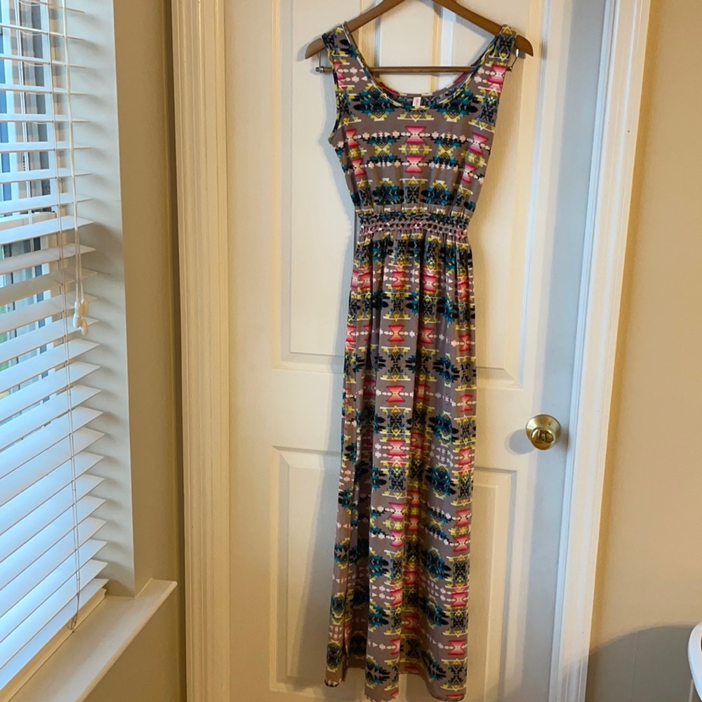 Xhilaration multi colored maxi dress